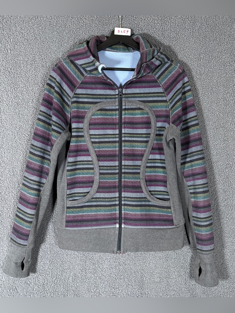 Lululemon Scuba Striped Full Zip Hoodie - Women's Size 10